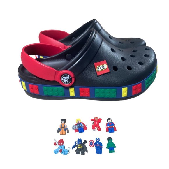 Crocs Kids' Crocband LEGO Clogs Black - Picture 1 of 8
